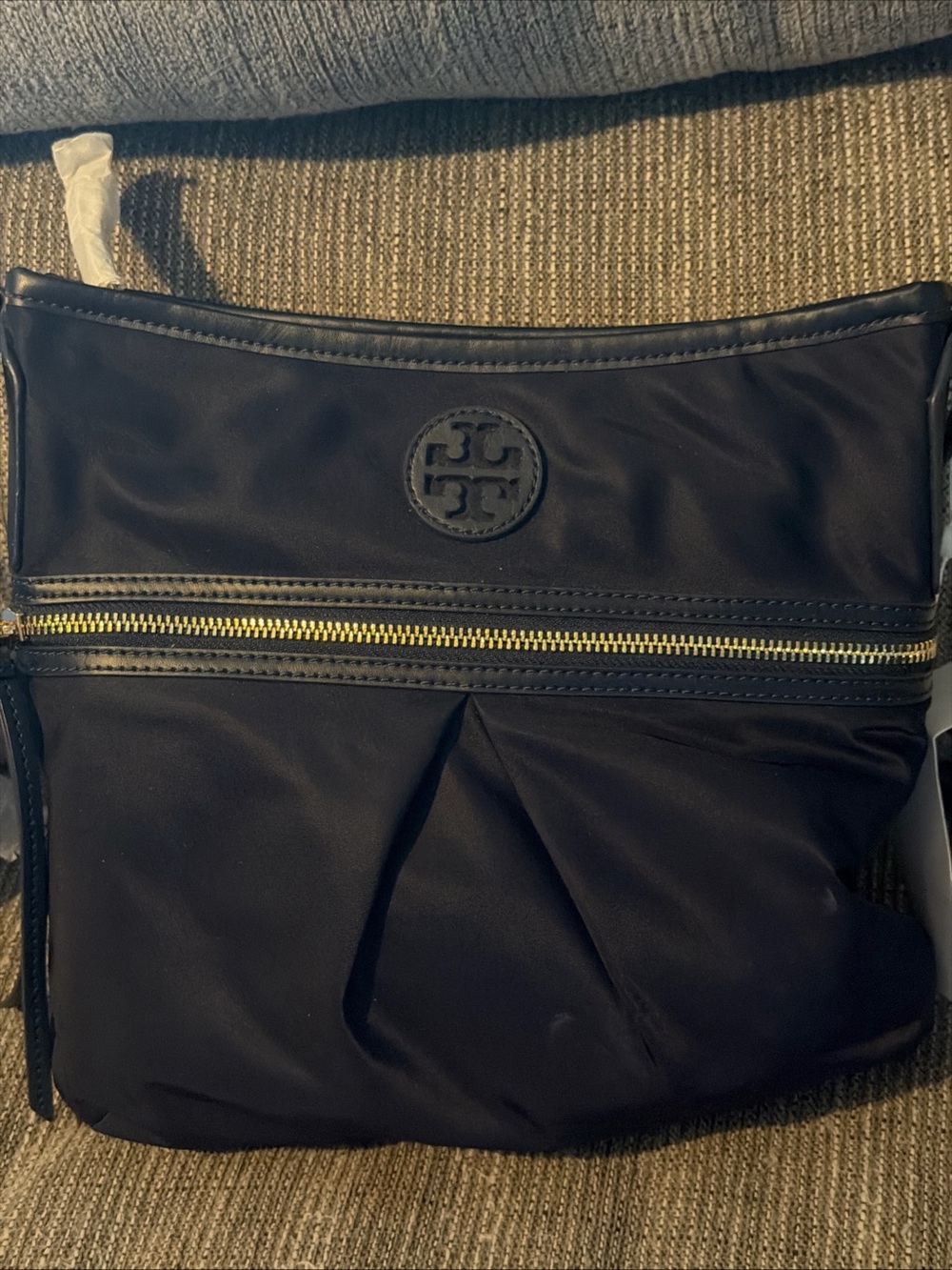 TORY BURCH Dark Navy Blue Nylon Swing Pack Crossbody Purse #405 NWT Retail $195 - Picture 4 of 9